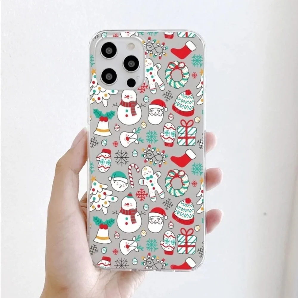 Christmas Snowman Gingerbread Man Holiday Candy Cane iPhone Case